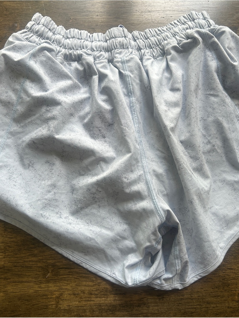 lululemon athletica Light blue and Gray Athletic Shorts. Hotty hot 2.5 shorts.
